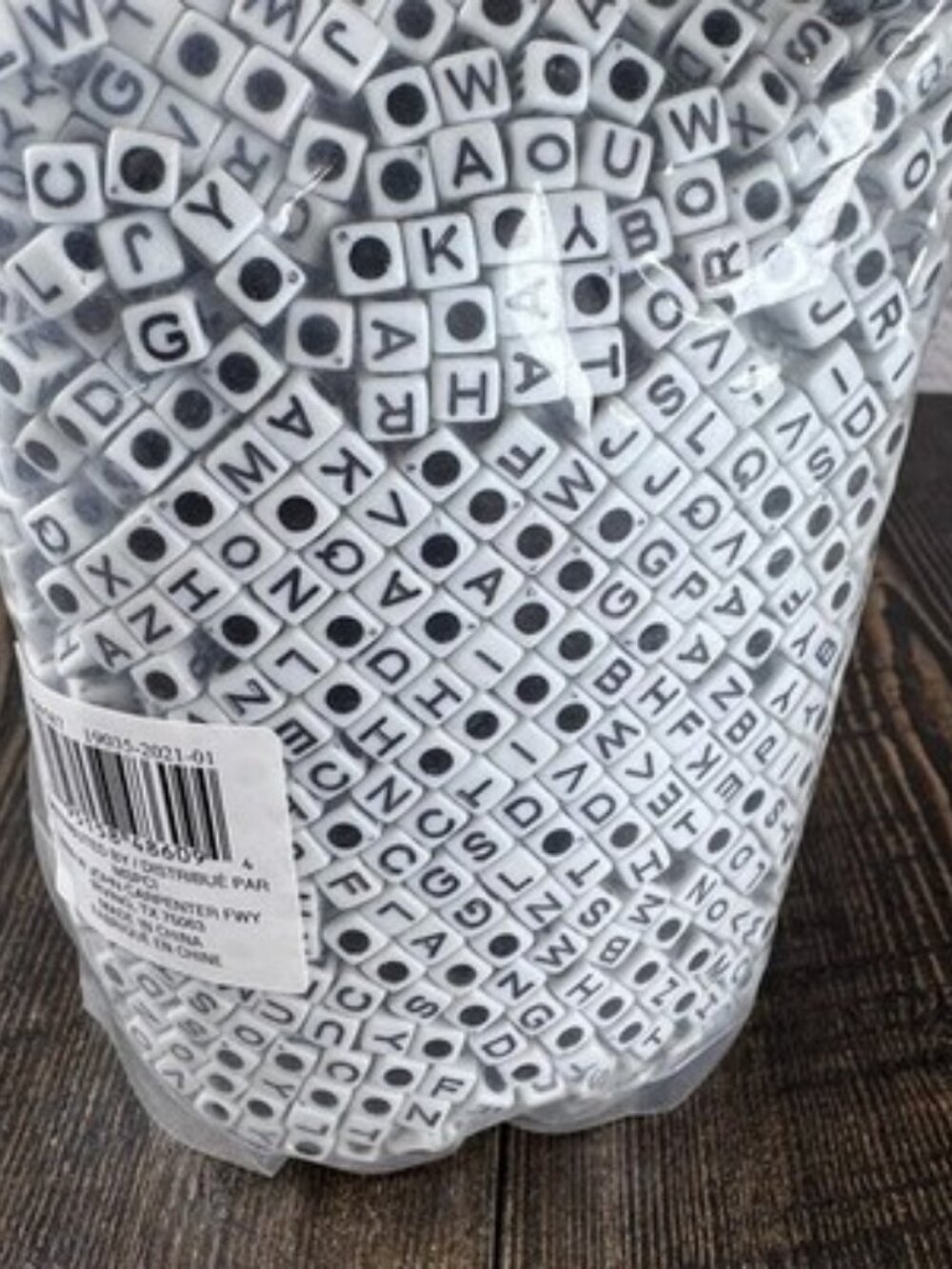 Lot Faceted Plastic Bead - Square Letters Alphabet - Jewelry Clasp - Gold Thread - Picture 13 of 16